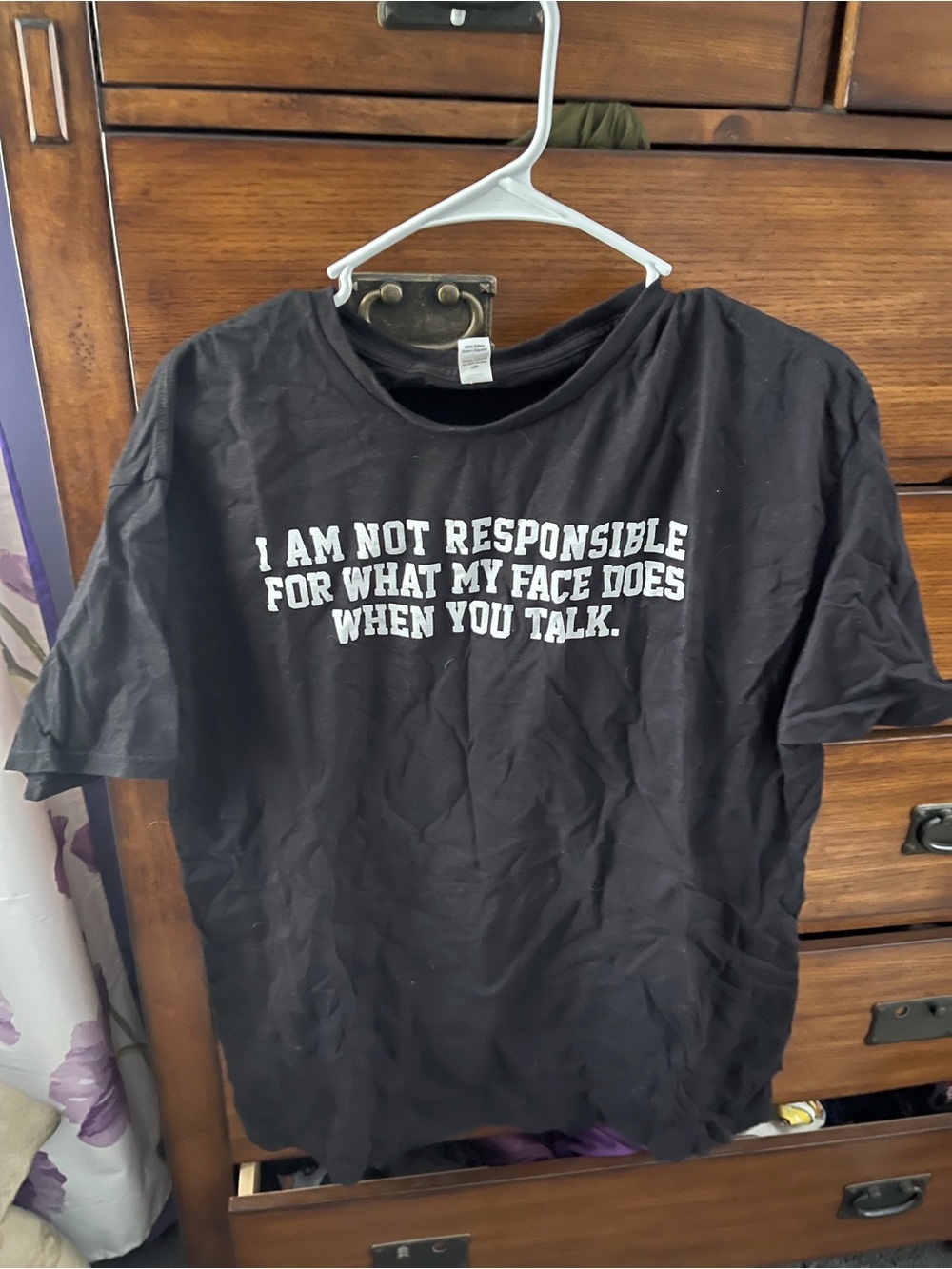 Men's Black Graphic Tee - 'I Am Not Responsible'